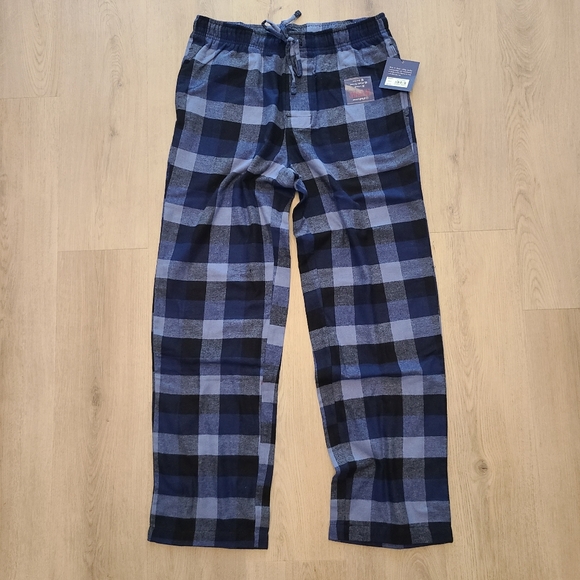 New Mens Pajama Pants. Size Med. Blue Checkered Pattern. Lightweight Flannel. - Picture 2 of 5